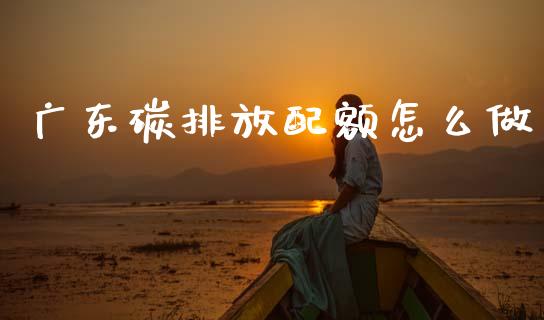 广东碳排放配额怎么做_https://wap.sdyuehang.cn_新股申购_第1张