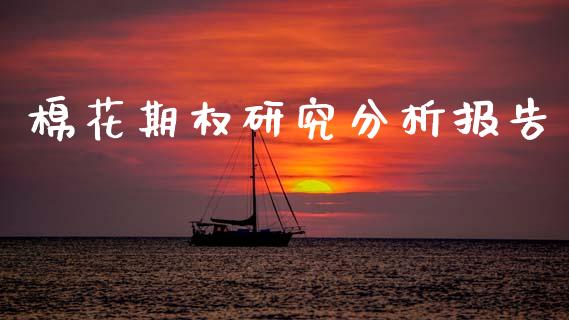 棉花期权研究分析报告_https://wap.sdyuehang.cn_产经新闻_第1张
