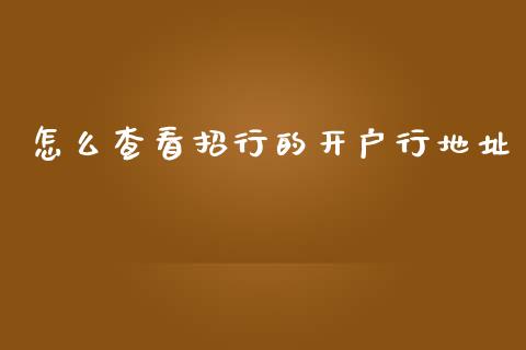 怎么查看招行的开户行地址_https://wap.sdyuehang.cn_新股申购_第1张