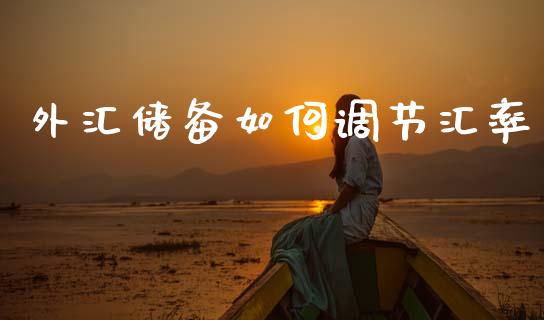 外汇储备如何调节汇率_https://wap.sdyuehang.cn_债券资讯_第1张