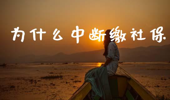 为什么中断缴社保_https://wap.sdyuehang.cn_新股申购_第1张
