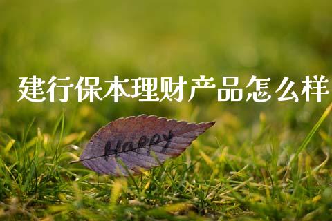 建行保本理财产品怎么样_https://wap.sdyuehang.cn_美股行情_第1张