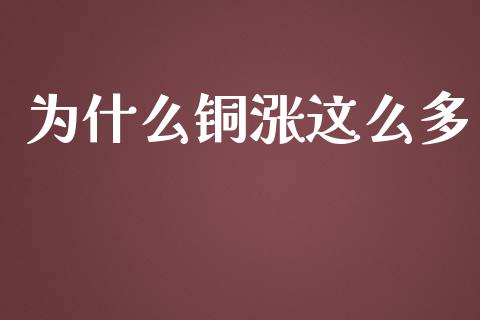 为什么铜涨这么多_https://wap.sdyuehang.cn_产经新闻_第1张