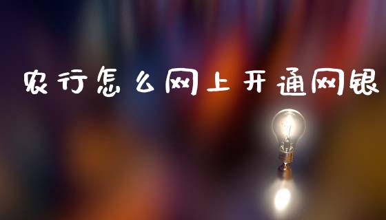 农行怎么网上开通网银_https://wap.sdyuehang.cn_美股行情_第1张