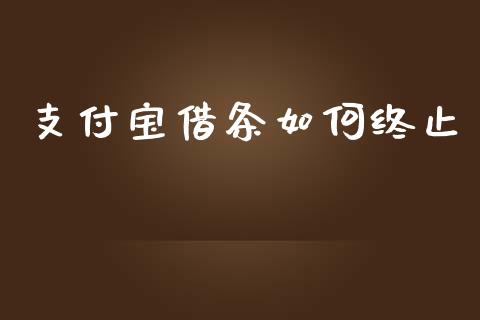支付宝借条如何终止_https://wap.sdyuehang.cn_债券资讯_第1张