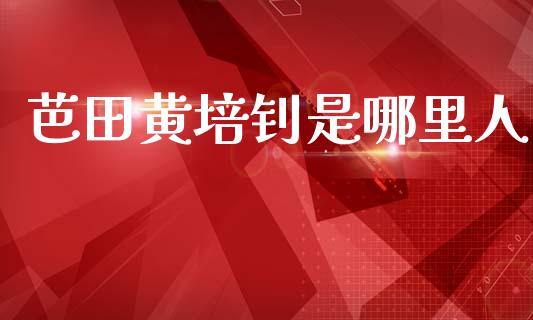 芭田黄培钊是哪里人_https://wap.sdyuehang.cn_产经新闻_第1张