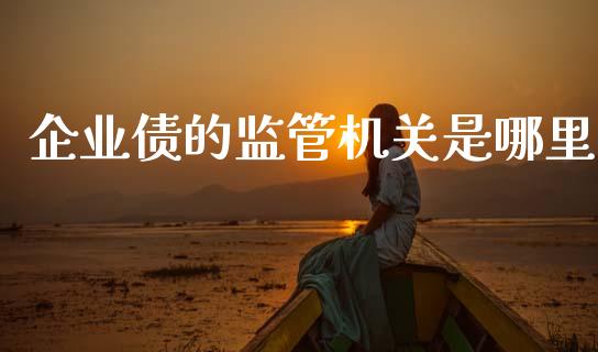 企业债的监管机关是哪里_https://wap.sdyuehang.cn_美股行情_第1张