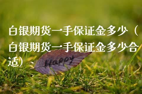 白银期货一手保证金多少（白银期货一手保证金多少合适）_https://wap.sdyuehang.cn_美股行情_第1张