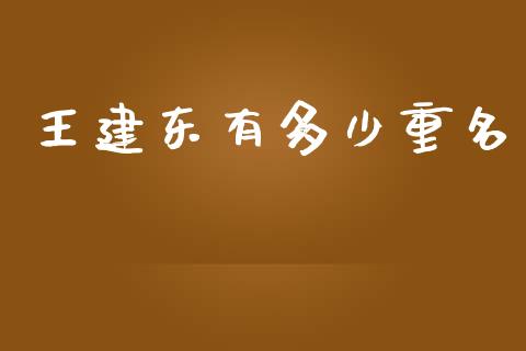 王建东有多少重名_https://wap.sdyuehang.cn_新股申购_第1张