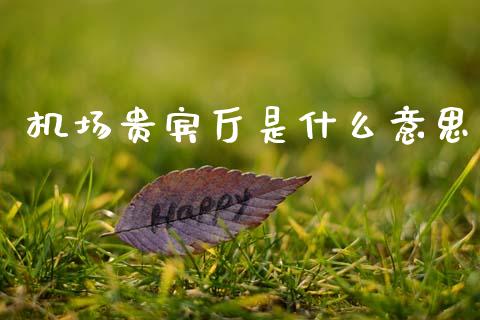 机场贵宾厅是什么意思_https://wap.sdyuehang.cn_产经新闻_第1张