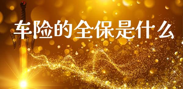 车险的全保是什么_https://wap.sdyuehang.cn_美股行情_第1张
