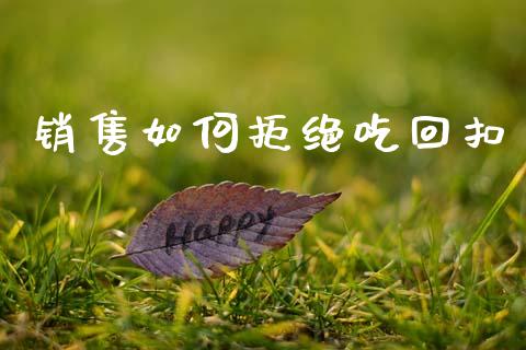 销售如何拒绝吃回扣_https://wap.sdyuehang.cn_产经新闻_第1张