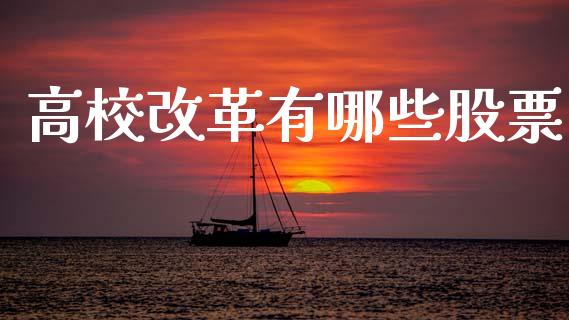 高校改革有哪些股票_https://wap.sdyuehang.cn_债券资讯_第1张