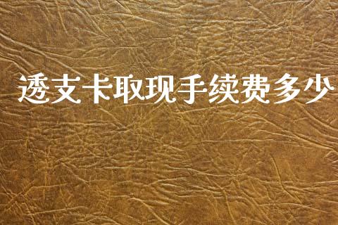 透支卡取现手续费多少_https://wap.sdyuehang.cn_美股行情_第1张