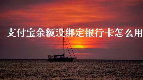 支付宝余额没绑定银行卡怎么用_https://wap.sdyuehang.cn_产经新闻_第1张