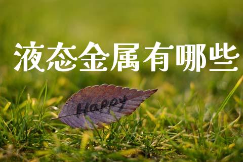 液态金属有哪些_https://wap.sdyuehang.cn_美股行情_第1张
