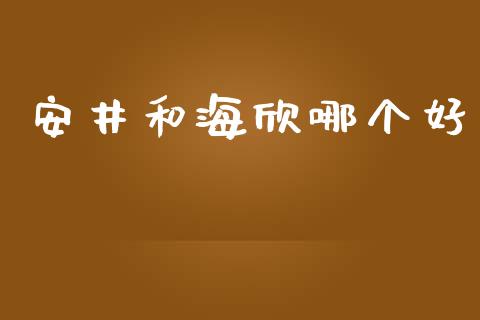 安井和海欣哪个好_https://wap.sdyuehang.cn_美股行情_第1张