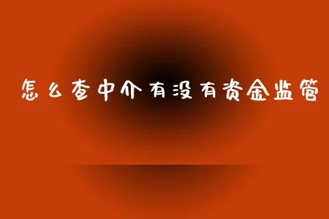 怎么查中介有没有资金监管_https://wap.sdyuehang.cn_美股行情_第1张