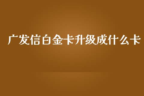 广发信白金卡升级成什么卡_https://wap.sdyuehang.cn_美股行情_第1张