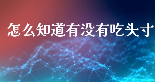 怎么知道有没有吃头寸_https://wap.sdyuehang.cn_产经新闻_第1张