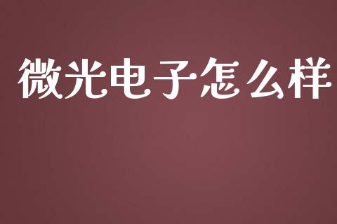 微光电子怎么样_https://wap.sdyuehang.cn_债券资讯_第1张