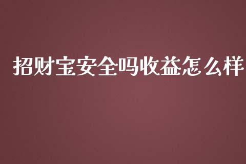 招财宝安全吗收益怎么样_https://wap.sdyuehang.cn_新股申购_第1张