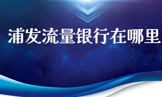 浦发流量银行在哪里_https://wap.sdyuehang.cn_债券资讯_第1张
