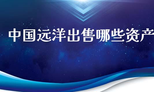 中国远洋出售哪些资产_https://wap.sdyuehang.cn_美股行情_第1张