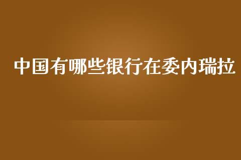 中国有哪些银行在委内瑞拉_https://wap.sdyuehang.cn_产经新闻_第1张