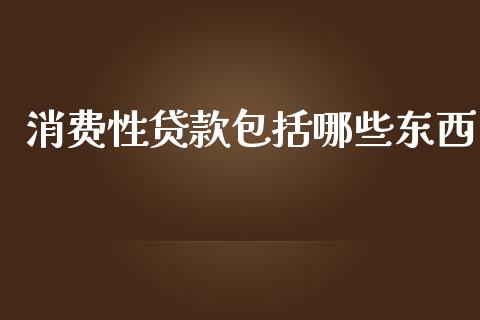消费性贷款包括哪些东西_https://wap.sdyuehang.cn_新股申购_第1张