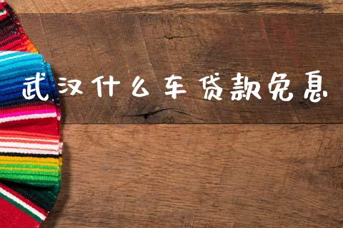 武汉什么车贷款免息_https://wap.sdyuehang.cn_债券资讯_第1张