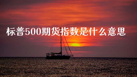标普500期货指数是什么意思_https://wap.sdyuehang.cn_债券资讯_第1张