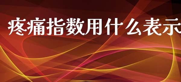 疼痛指数用什么表示_https://wap.sdyuehang.cn_产经新闻_第1张