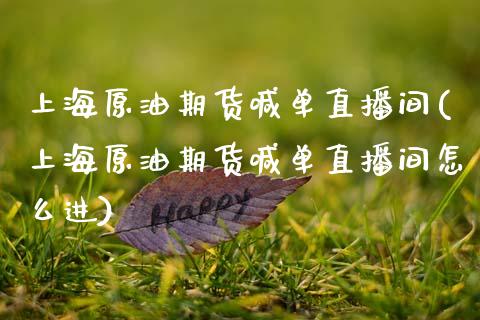 上海原油期货喊单直播间(上海原油期货喊单直播间怎么进)_https://wap.sdyuehang.cn_新股申购_第1张