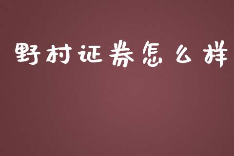 野村证券怎么样_https://wap.sdyuehang.cn_新股申购_第1张