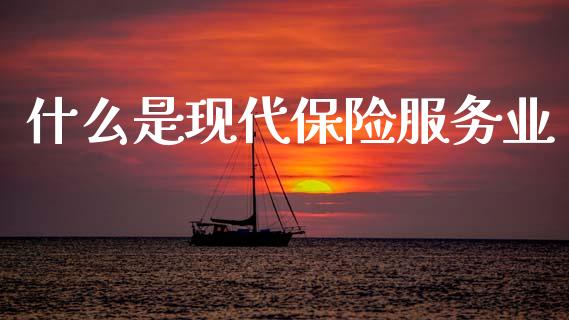 什么是现代保险服务业_https://wap.sdyuehang.cn_新股申购_第1张