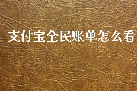 支付宝全民账单怎么看_https://wap.sdyuehang.cn_美股行情_第1张
