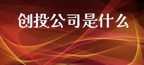 创投公司是什么_https://wap.sdyuehang.cn_美股行情_第1张