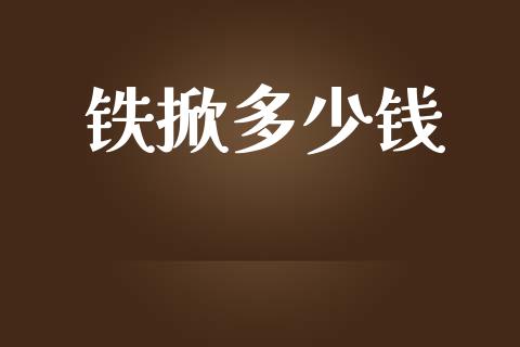 铁掀多少钱_https://wap.sdyuehang.cn_产经新闻_第1张