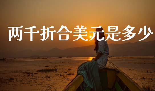 两千折合美元是多少_https://wap.sdyuehang.cn_债券资讯_第1张