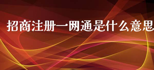 招商注册一网通是什么意思_https://wap.sdyuehang.cn_产经新闻_第1张