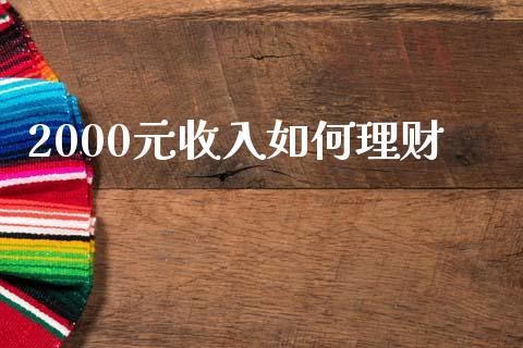 2000元收入如何理财_https://wap.sdyuehang.cn_债券资讯_第1张