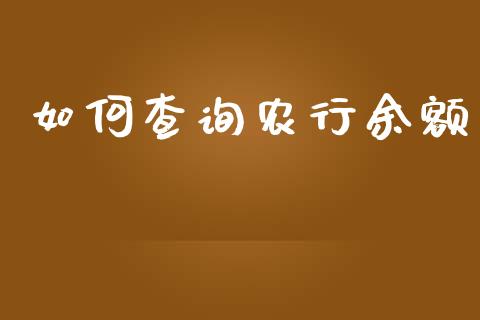 如何查询农行余额_https://wap.sdyuehang.cn_债券资讯_第1张
