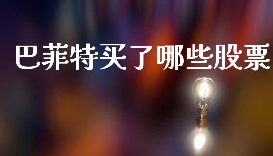巴菲特买了哪些股票_https://wap.sdyuehang.cn_产经新闻_第1张