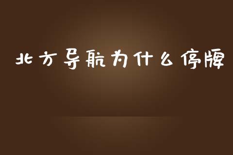 北方导航为什么停牌_https://wap.sdyuehang.cn_美股行情_第1张