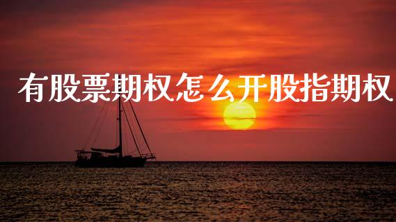 有股票期权怎么开股指期权_https://wap.sdyuehang.cn_债券资讯_第1张