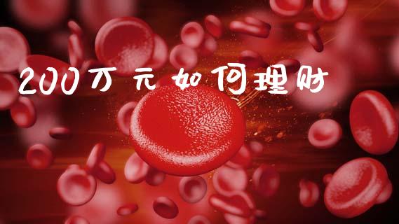 200万元如何理财_https://wap.sdyuehang.cn_美股行情_第1张