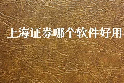 上海证券哪个软件好用_https://wap.sdyuehang.cn_美股行情_第1张