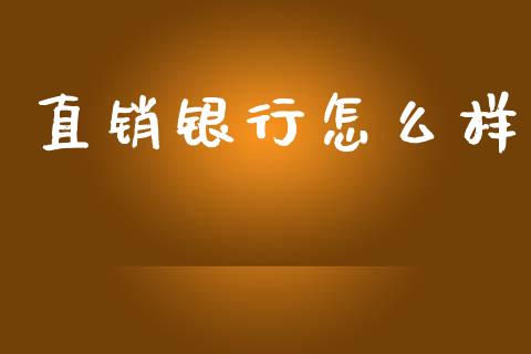 直销银行怎么样_https://wap.sdyuehang.cn_美股行情_第1张