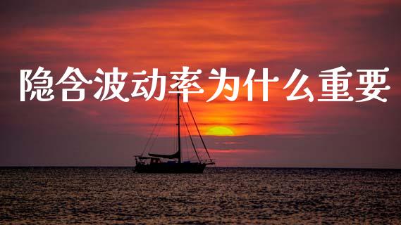 隐含波动率为什么重要_https://wap.sdyuehang.cn_债券资讯_第1张